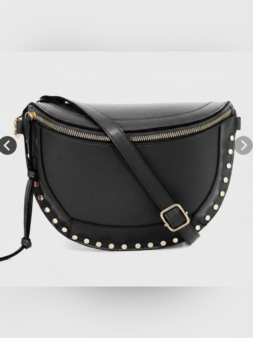 Black Studded Crossbody Bag - Dear Nikola